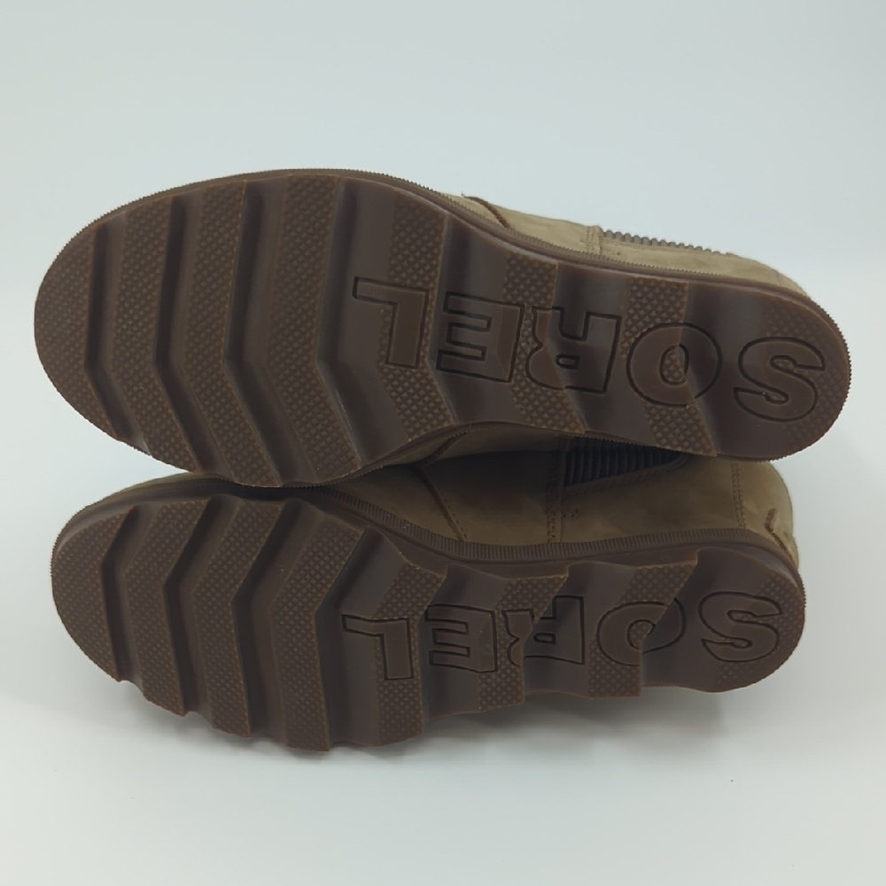 SOREL Joan of Arctic Wedge II Chelsea Bootie Ash Brown Waterproof Sz 9.5 - Picture 10 of 10